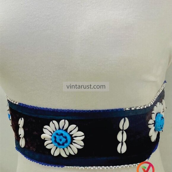 Boho Gypsy Shell Belt: Vintage Kuchi Festival Statement Belt main image 10